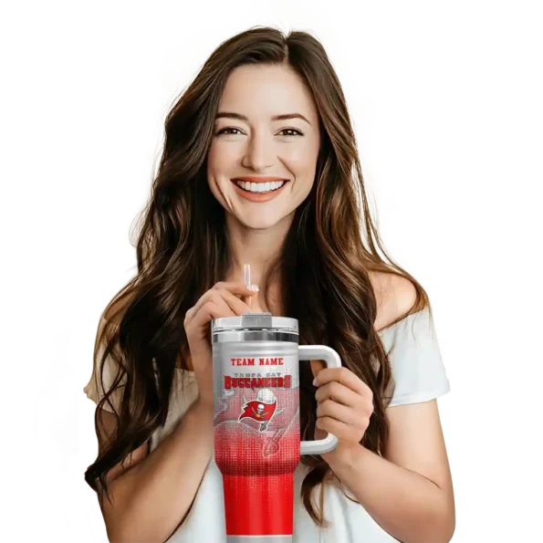 custom tampa bay buccaneers gradient dots red curved tumbler premium grade.webp
