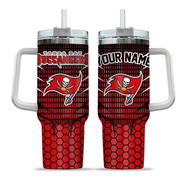 custom tampa bay buccaneers hex texture red curved tumbler best selling.webp