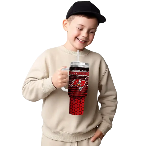 custom tampa bay buccaneers hex texture red curved tumbler latest model.webp