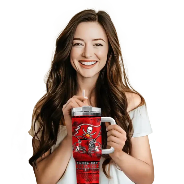 custom tampa bay buccaneers honey streaks red curved tumbler premium grade.webp