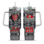 custom tampa bay buccaneers superman shield red gray curved tumbler best selling.webp