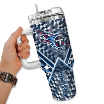 custom tennessee titans chevron angle navy curved tumbler fashion forward.webp