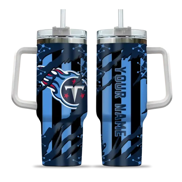 custom tennessee titans claw cut navy black curved tumbler best selling.webp