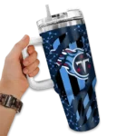 custom tennessee titans claw cut navy black curved tumbler best selling.webp