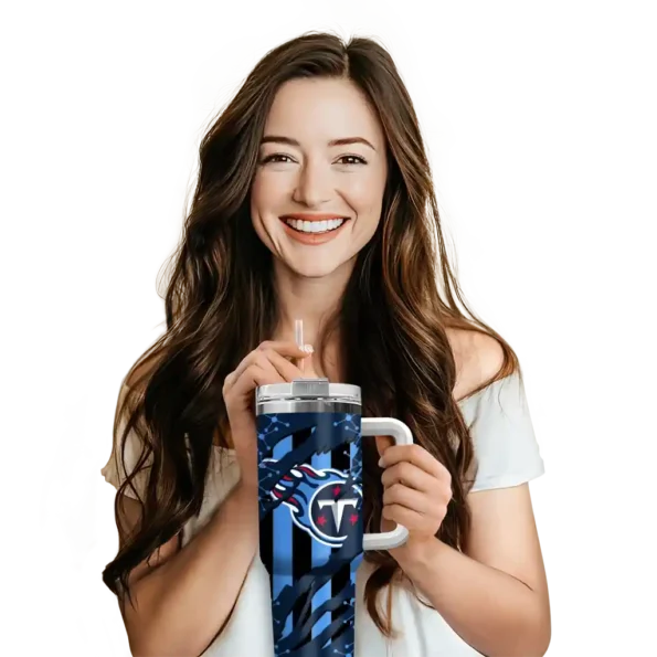 custom tennessee titans claw cut navy black curved tumbler premium grade.webp