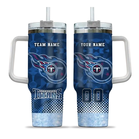 custom tennessee titans geometric prism navy curved tumbler best selling.webp