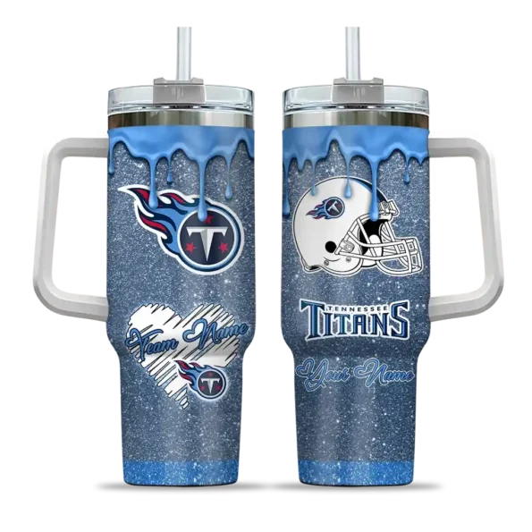 custom tennessee titans heart helmet motif navy curved tumbler best selling.webp