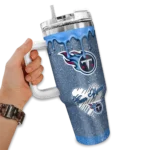 custom tennessee titans heart helmet motif navy curved tumbler best selling.webp