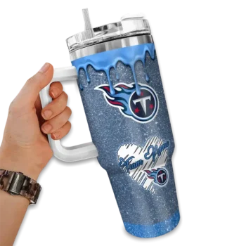 custom tennessee titans heart helmet motif navy curved tumbler fashion forward.webp