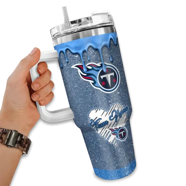 custom tennessee titans heart helmet motif navy curved tumbler fashion forward.webp