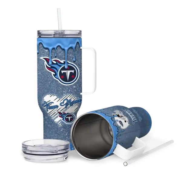custom tennessee titans heart helmet motif navy curved tumbler high quality.webp