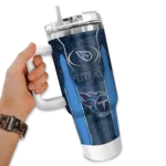 custom tennessee titans hexagon armor navy curved tumbler best selling.webp
