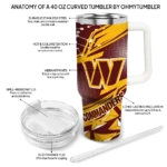 custom washington commanders abstract paths burgundy curved tumbler best selling.webp