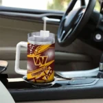 custom washington commanders abstract paths burgundy curved tumbler best selling.webp
