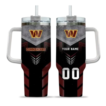 custom washington commanders arrow armor burgundy black curved tumbler best selling.webp