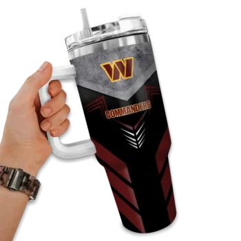 custom washington commanders arrow armor burgundy black curved tumbler fashion forward.webp