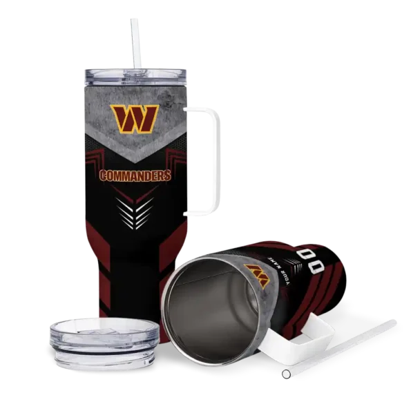 custom washington commanders arrow armor burgundy black curved tumbler high quality.webp