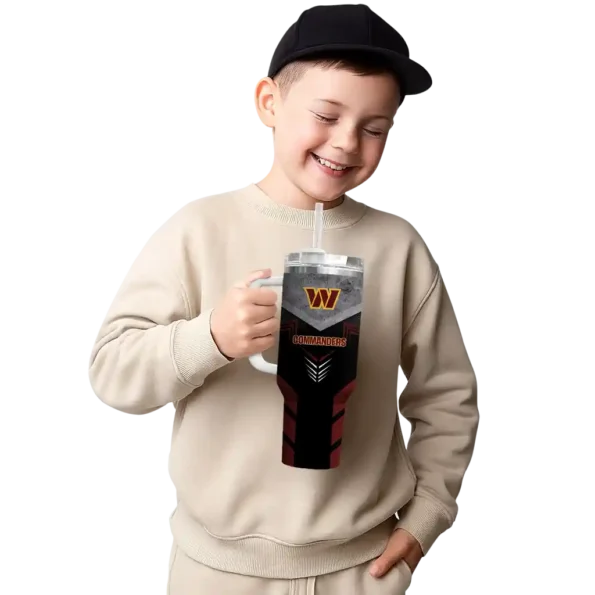 custom washington commanders arrow armor burgundy black curved tumbler latest model.webp