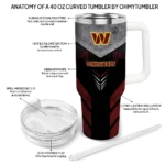 custom washington commanders arrow armor burgundy black curved tumbler best selling.webp