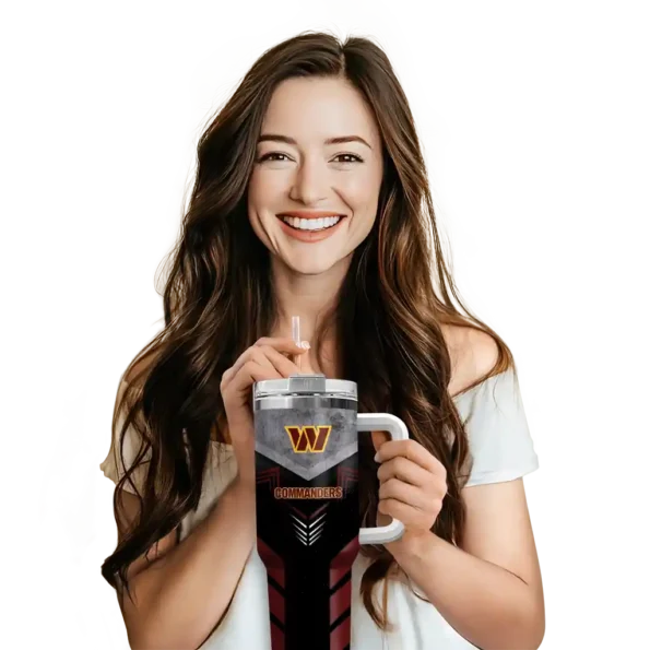 custom washington commanders arrow armor burgundy black curved tumbler premium grade.webp