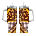 custom washington commanders arrow burst burgundy curved tumbler best selling.webp