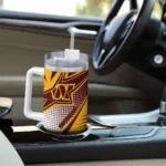custom washington commanders arrow burst burgundy curved tumbler best selling.webp