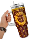 custom washington commanders bullseye drips burgundy curved tumbler best selling.webp