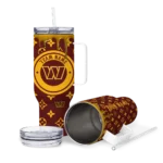 custom washington commanders bullseye drips burgundy curved tumbler best selling.webp