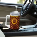 custom washington commanders bullseye drips burgundy curved tumbler best selling.webp