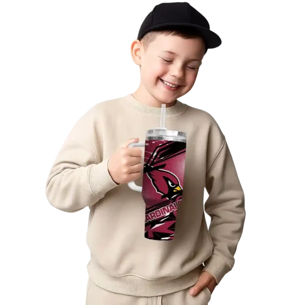 customized arizona cardinals abstract paths red curved tumbler latest model.webp
