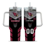 customized arizona cardinals arrow armor red black curved tumbler best selling.webp
