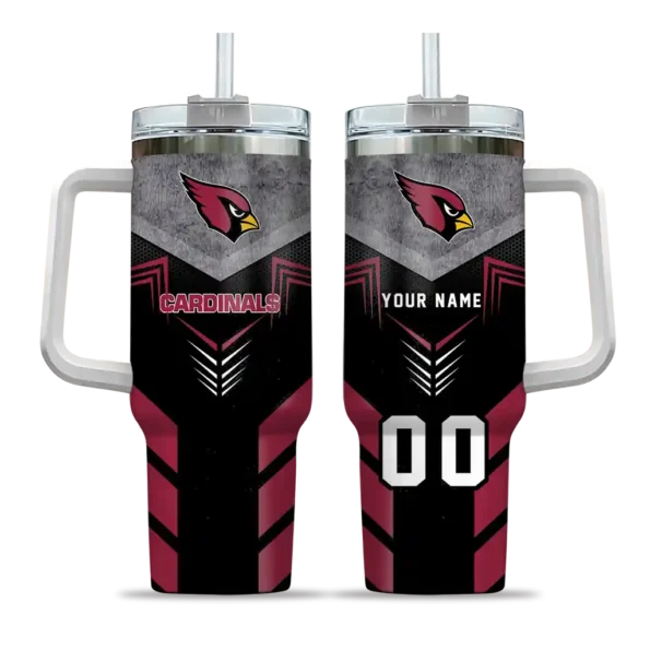customized arizona cardinals arrow armor red black curved tumbler best selling.webp
