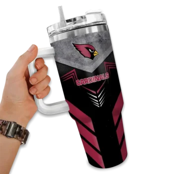 customized arizona cardinals arrow armor red black curved tumbler fashion forward.webp