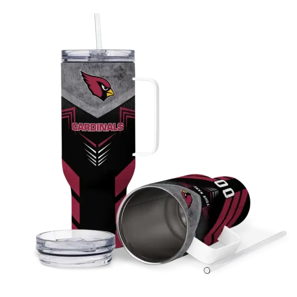 customized arizona cardinals arrow armor red black curved tumbler high quality.webp