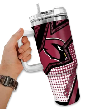 customized arizona cardinals arrow burst red curved tumbler fashion forward.webp