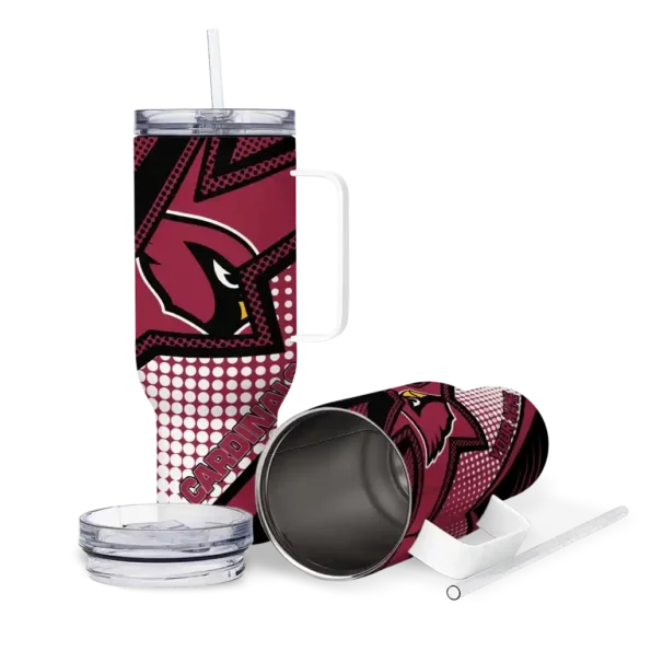 customized arizona cardinals arrow burst red curved tumbler high quality.webp