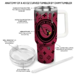customized arizona cardinals bullseye drips red curved tumbler best selling.webp