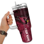 customized arizona cardinals chevron stripe red curved tumbler best selling.webp