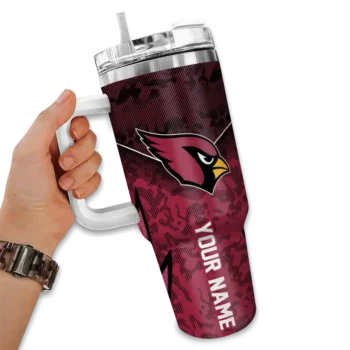 customized arizona cardinals chevron stripe red curved tumbler fashion forward.webp