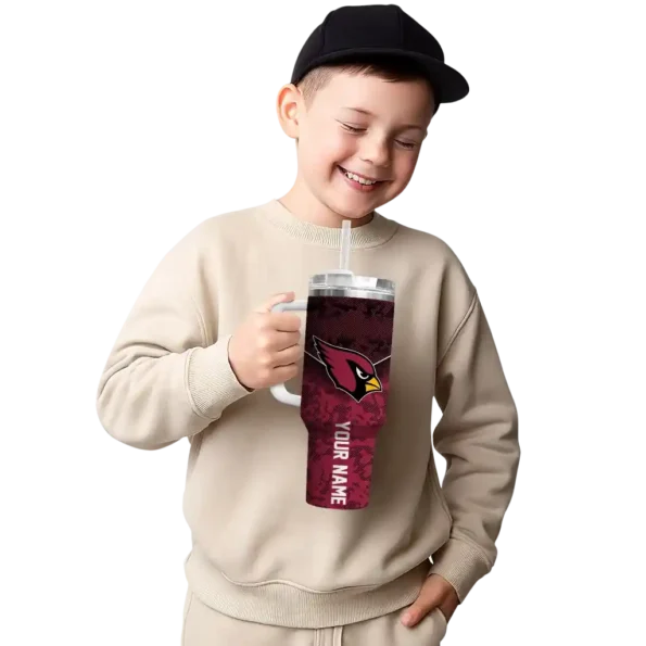 customized arizona cardinals chevron stripe red curved tumbler latest model.webp