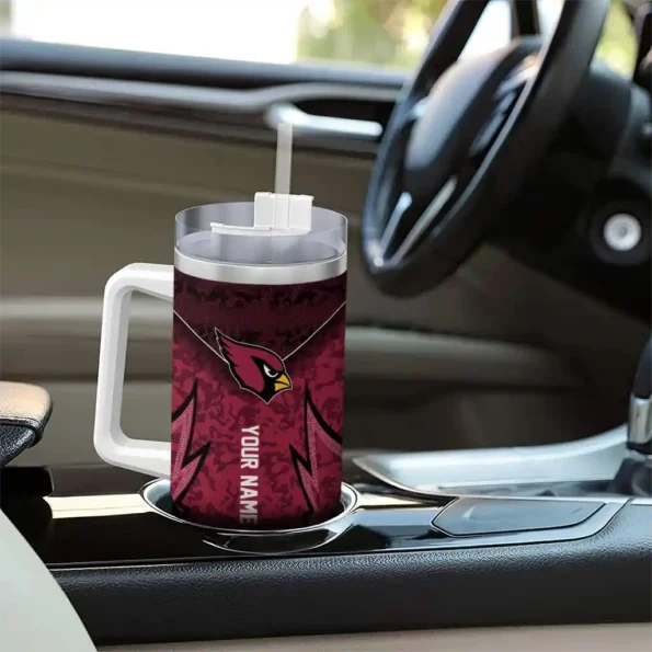 customized arizona cardinals chevron stripe red curved tumbler trendy.webp