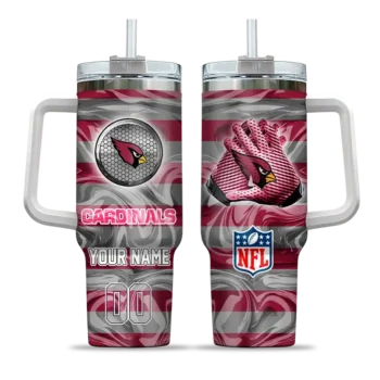 customized arizona cardinals marbled stripes red curved tumbler best selling.webp