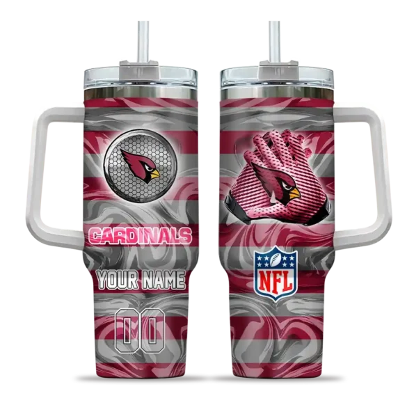 customized arizona cardinals marbled stripes red curved tumbler best selling.webp