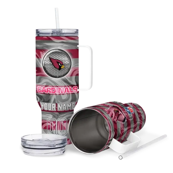 customized arizona cardinals marbled stripes red curved tumbler high quality.webp