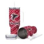 customized atlanta falcons bold diamonds red curved tumbler best selling.webp