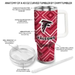customized atlanta falcons bold diamonds red curved tumbler best selling.webp