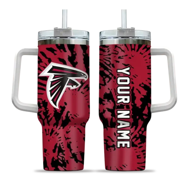 customized atlanta falcons burst swirl red curved tumbler best selling.webp