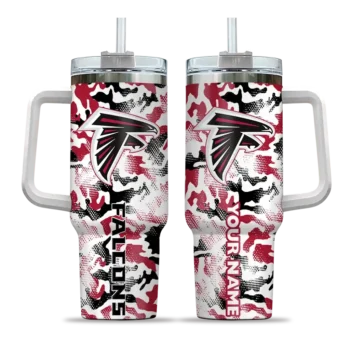 customized atlanta falcons camo mashup red white curved tumbler best selling.webp