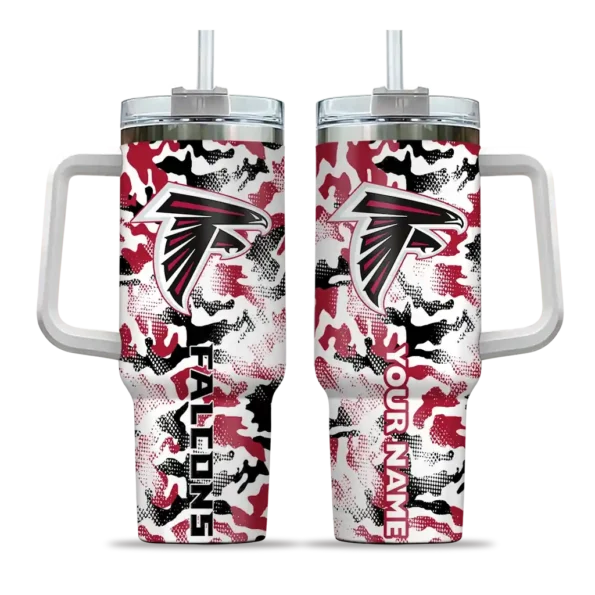 customized atlanta falcons camo mashup red white curved tumbler best selling.webp