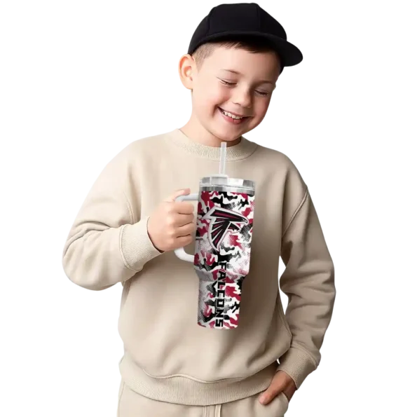 customized atlanta falcons camo mashup red white curved tumbler latest model.webp